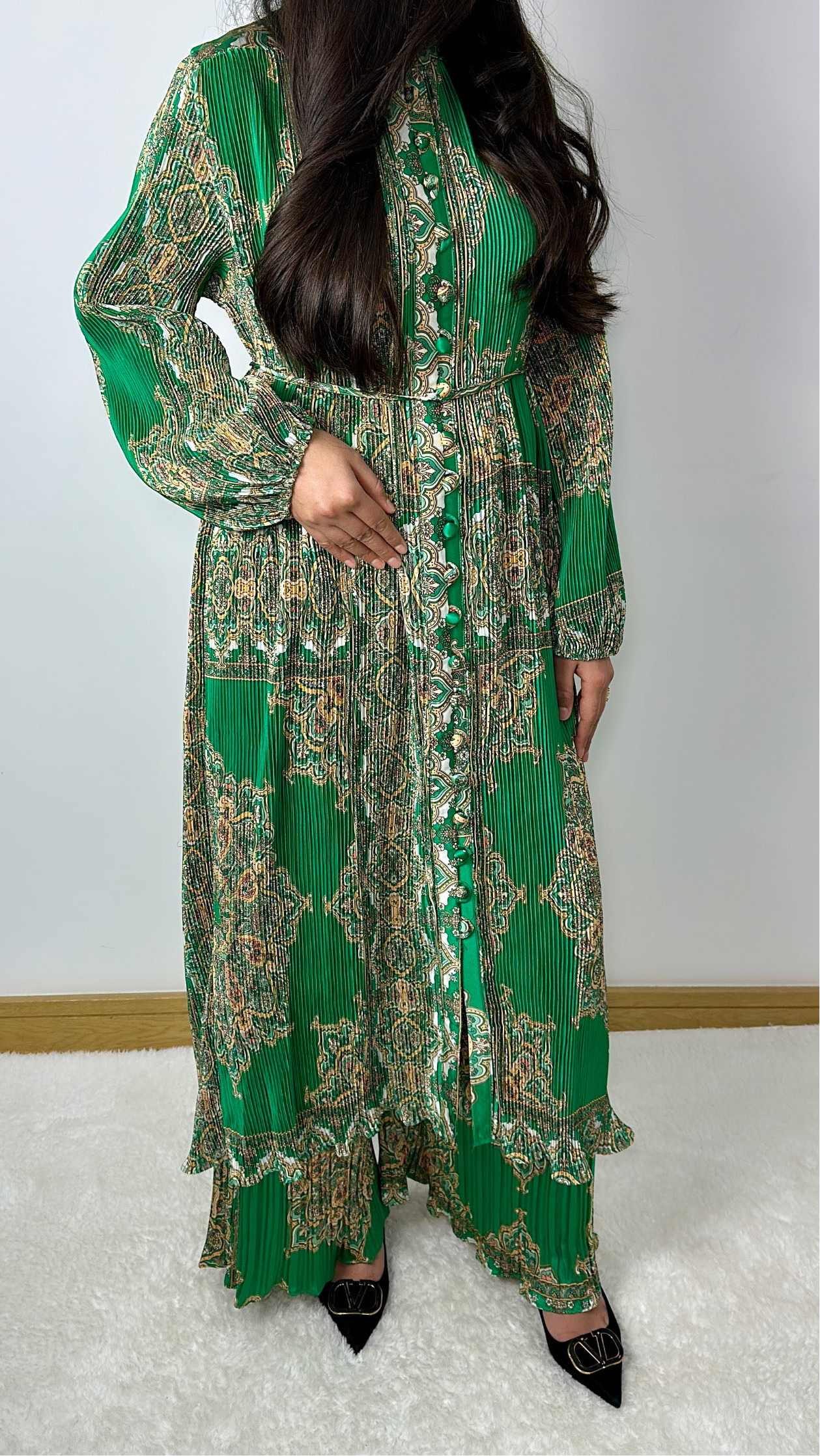 Shana two piece co ord set in green