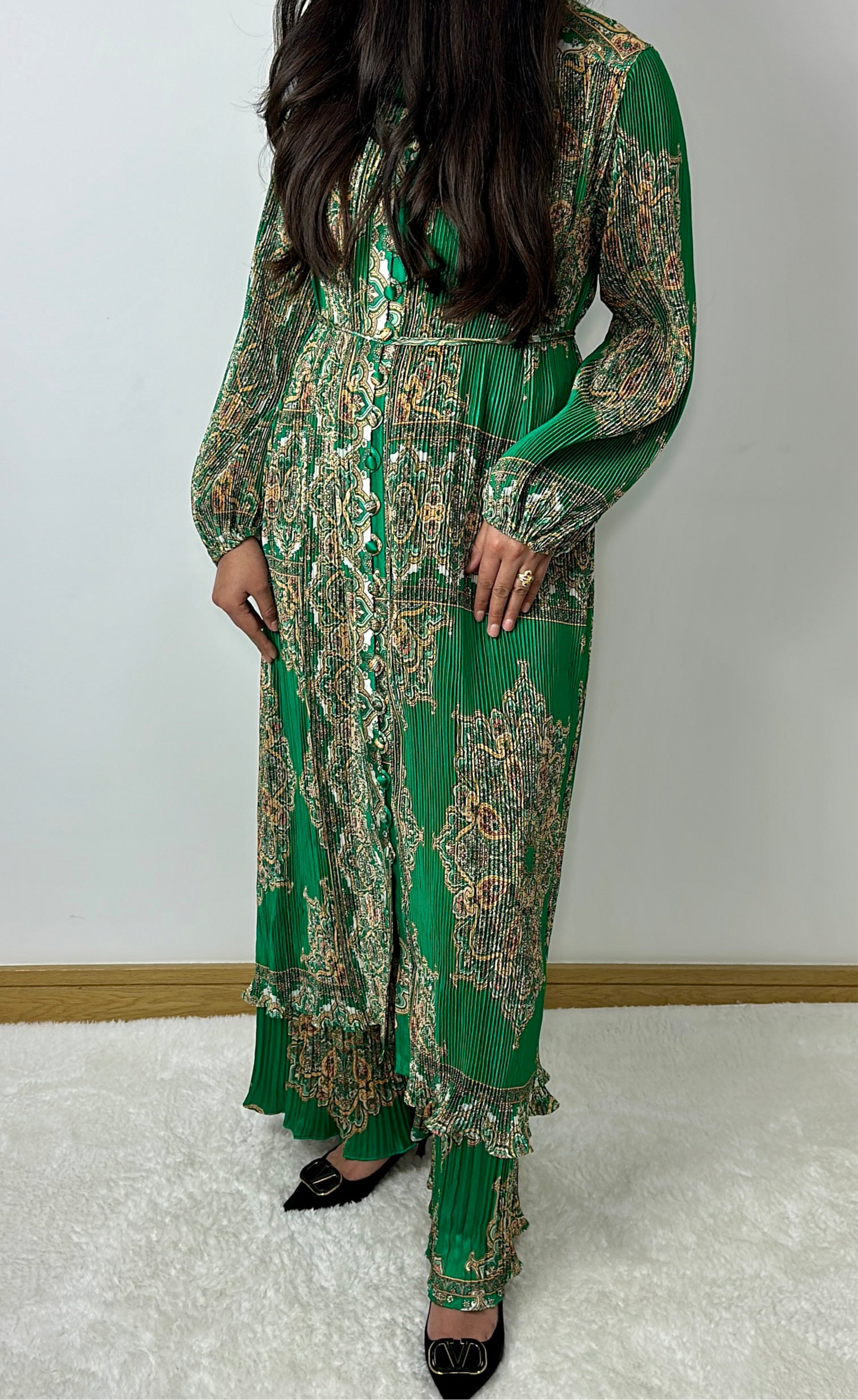 Shana two piece co ord set in green