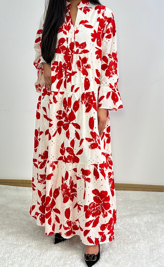 Muna summer dress in red