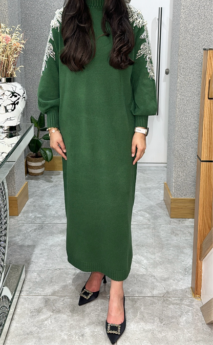 Yosra dress in green