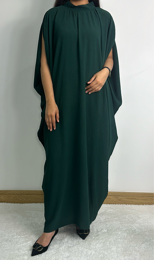 Anabia dress in bottle green